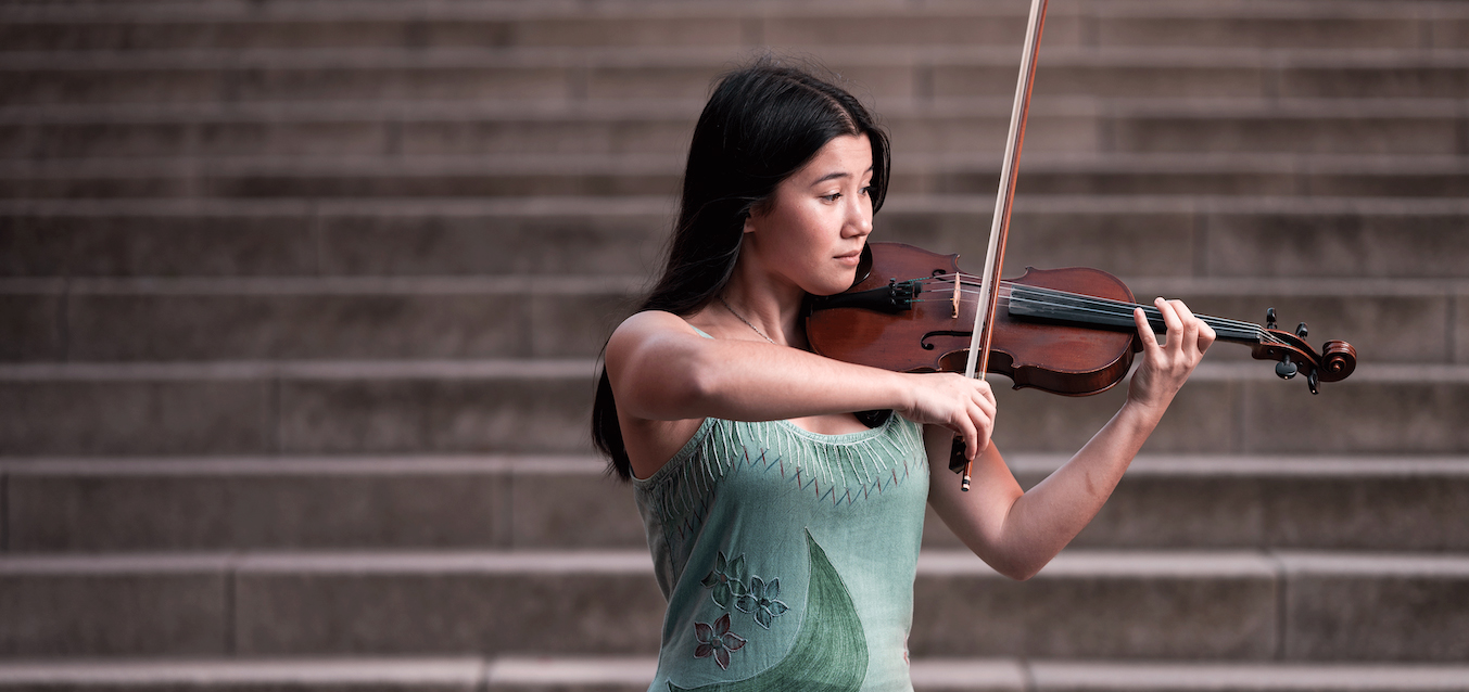 Image of music scholar playing violin