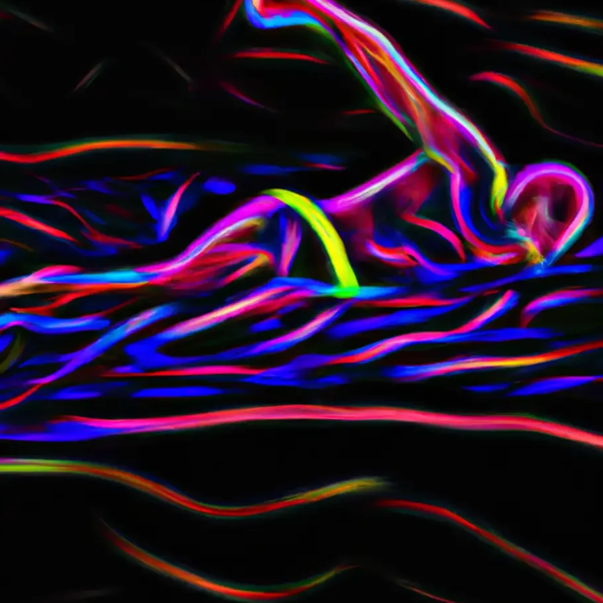 AI Art - Neon Swimmer