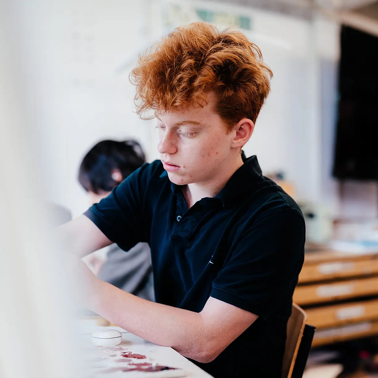 Pupil in class