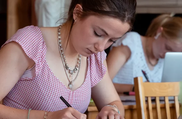 Girl studying