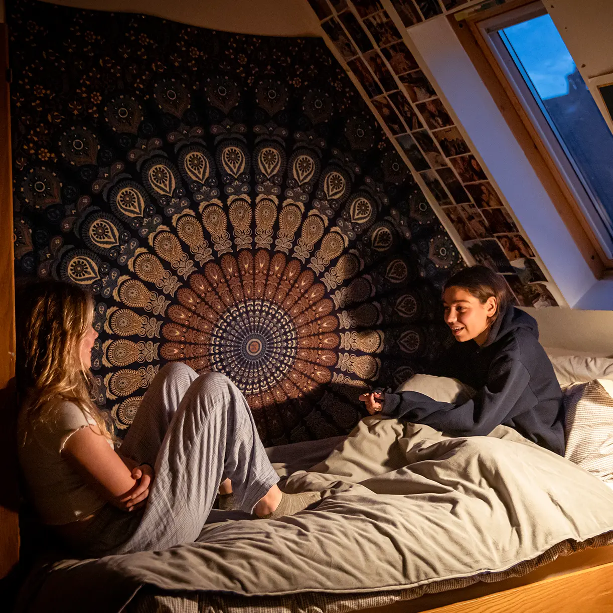 Boarding pupils in bedroom