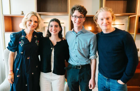 Emilia, Freddie and two pupils