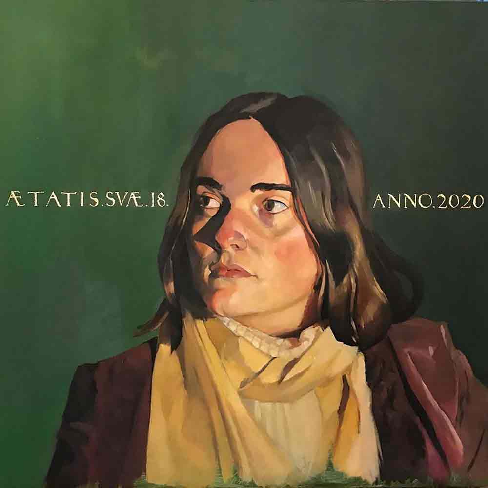 Alasdair G, A Level Fine Art. Oil painting on Board