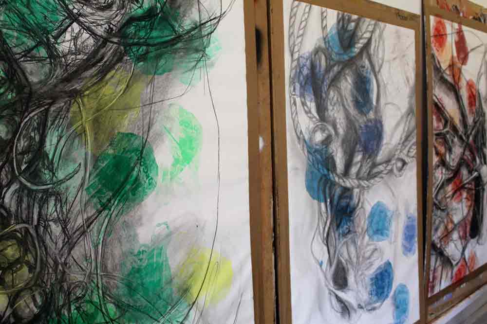 Phoebe B, A Level Fine Art. Tryptych